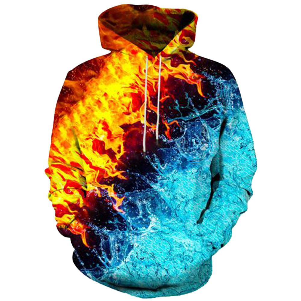 Fire and Ice Printed Hoodie