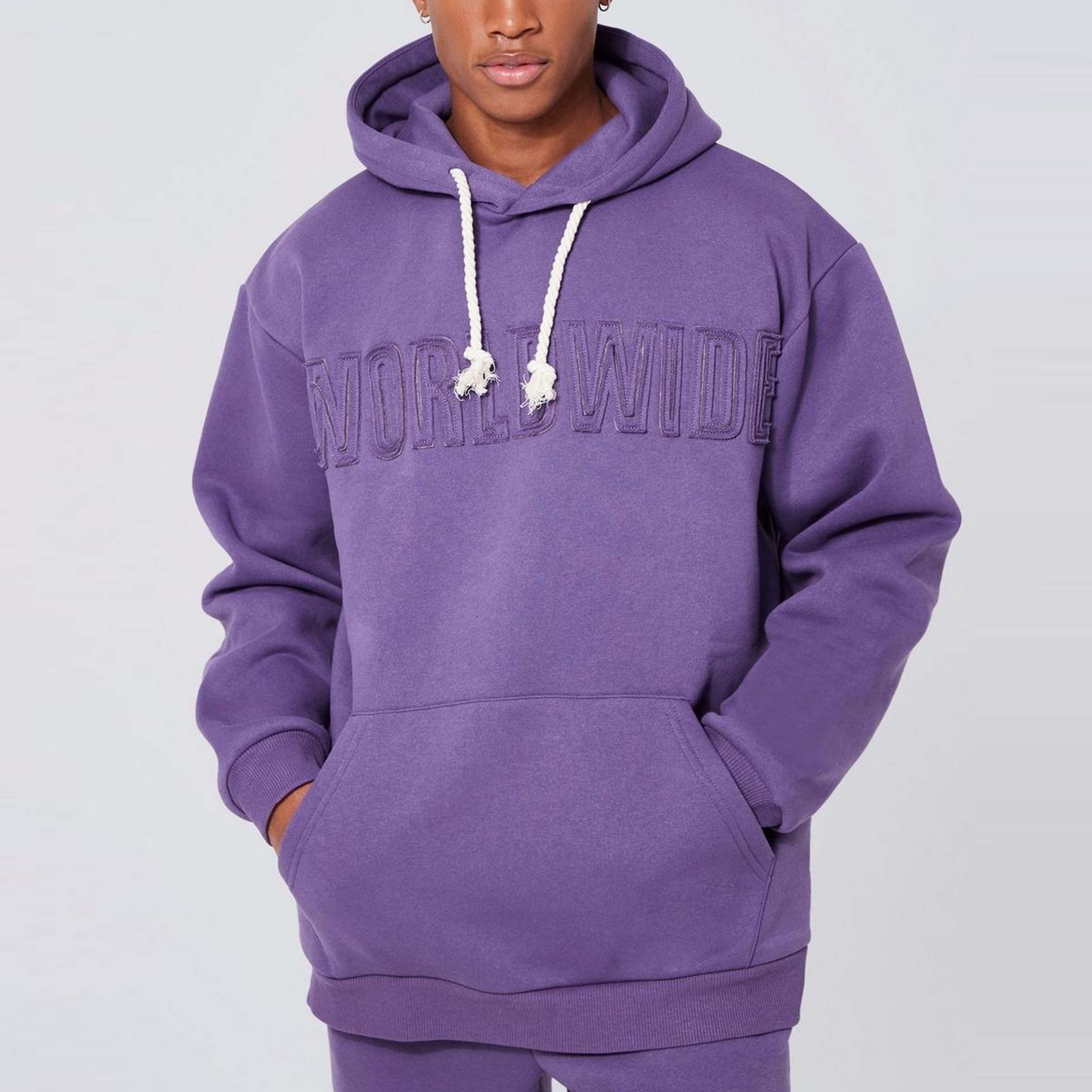Custom Basics Cotton Blended Chrome Heart Embossed Hoodie For Men's Best Price Men Pullover Anti Shrink Satin Lined Hoodies