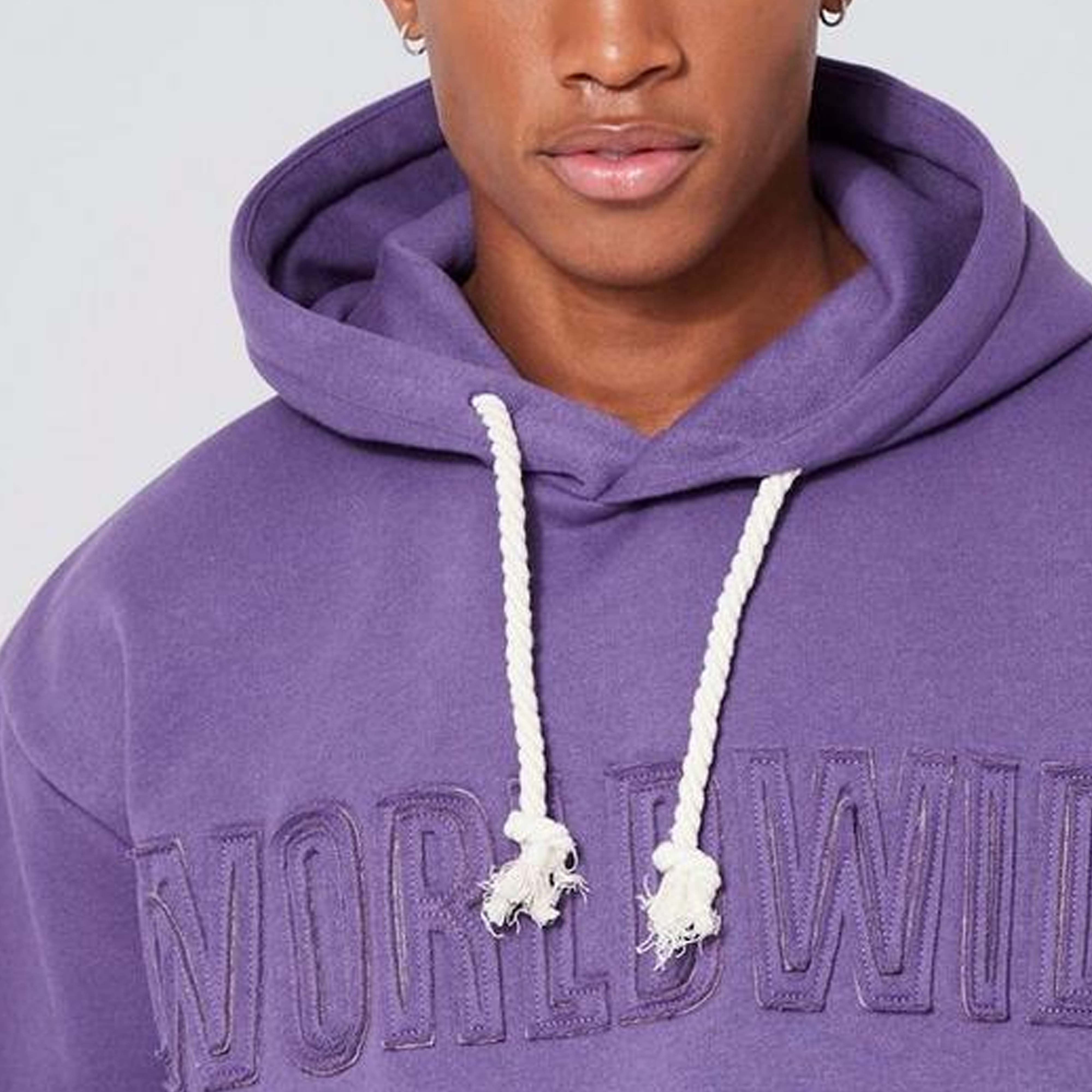 Custom Basics Cotton Blended Chrome Heart Embossed Hoodie For Men's Best Price Men Pullover Anti Shrink Satin Lined Hoodies