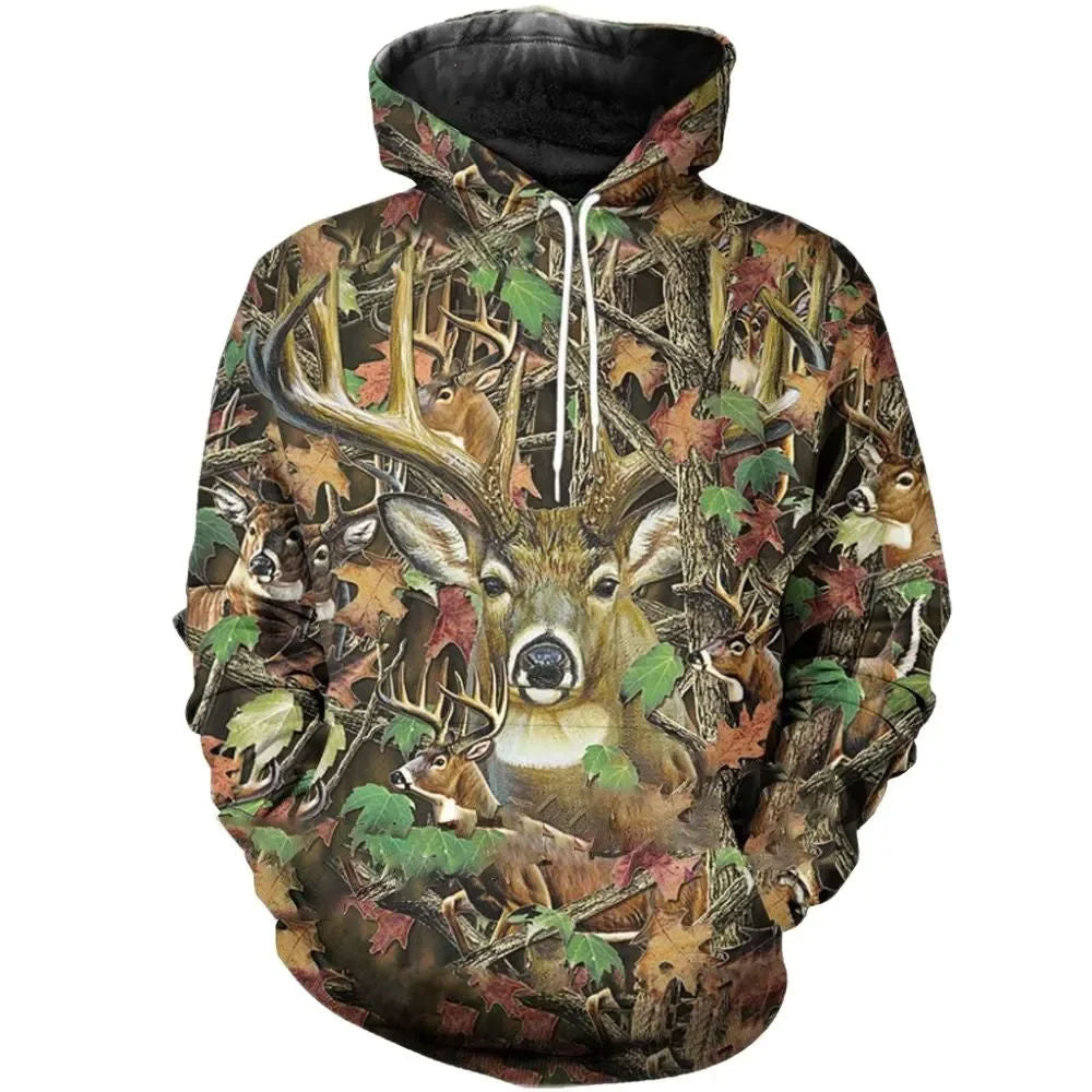 Deer Printed Hoodie