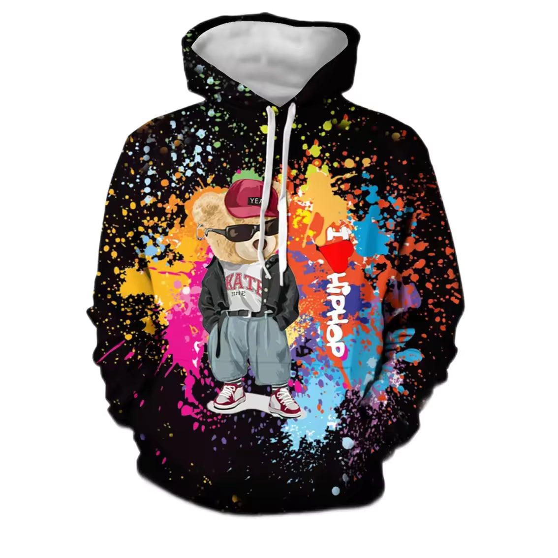 Funny Graffiti Print Hoodie