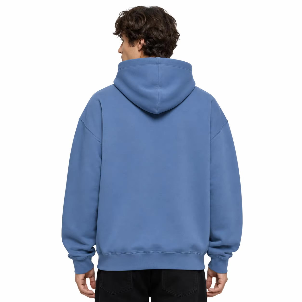 Baggy Heavy Weight Oversized Coral Blue Chrome Heart Custom Embroidered Hoodie 100% Cotton 450gsm Mens Pullover Designer Hoodies