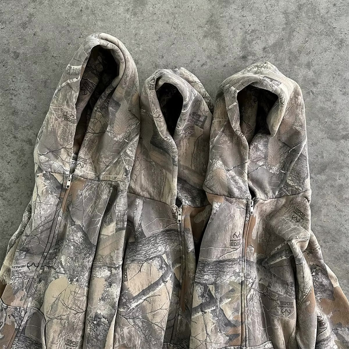 Men's 100%Cotton Pullover Cropped Hoodie Men Custom Digital DTG Woobie Real Tree Printed Pullover Oversized Hunting Camo Knitted