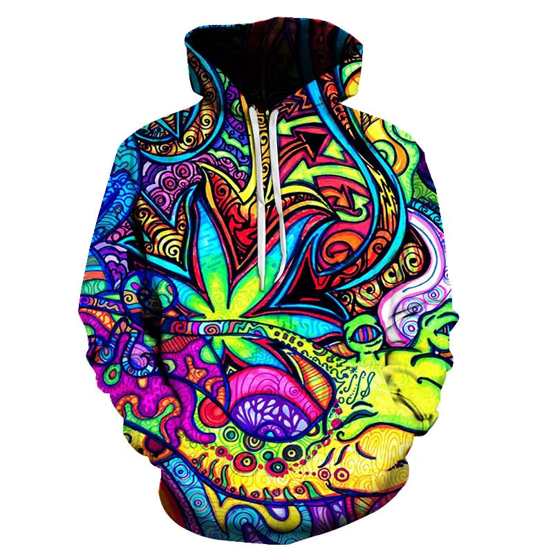 Psychedelic Leaf Graphic Hoodie