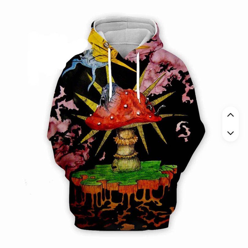 Mushroom Hippie Printing Hoodie