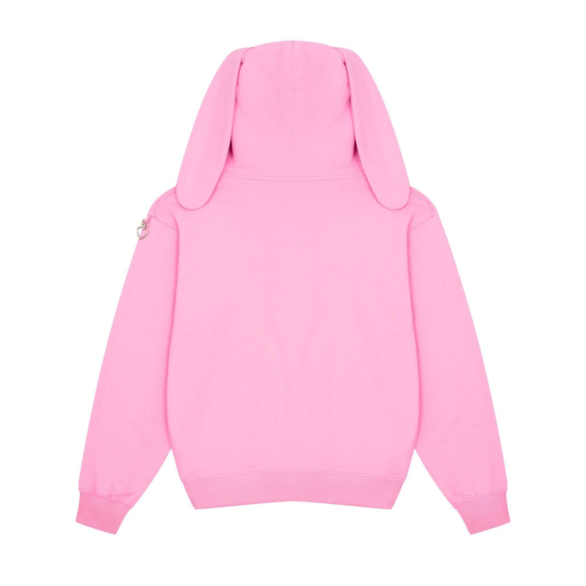 Pinkie Rabbit Hoodie Premium Terry Fabric Zip Up Hoodie With Customizable Embroidery Built For All Weather Conditions