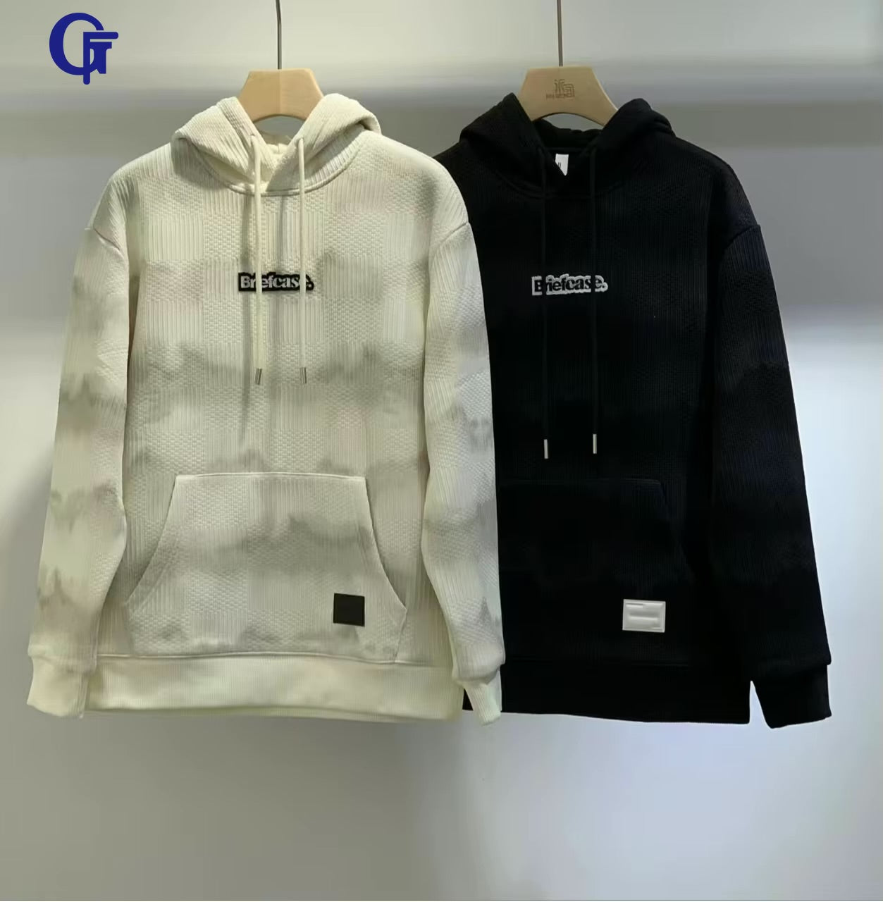 High Quality Men's Designer Clothing Luxury Cotton Denim Hoodie with Tears 100% Cotton Hooded Collar Shorts