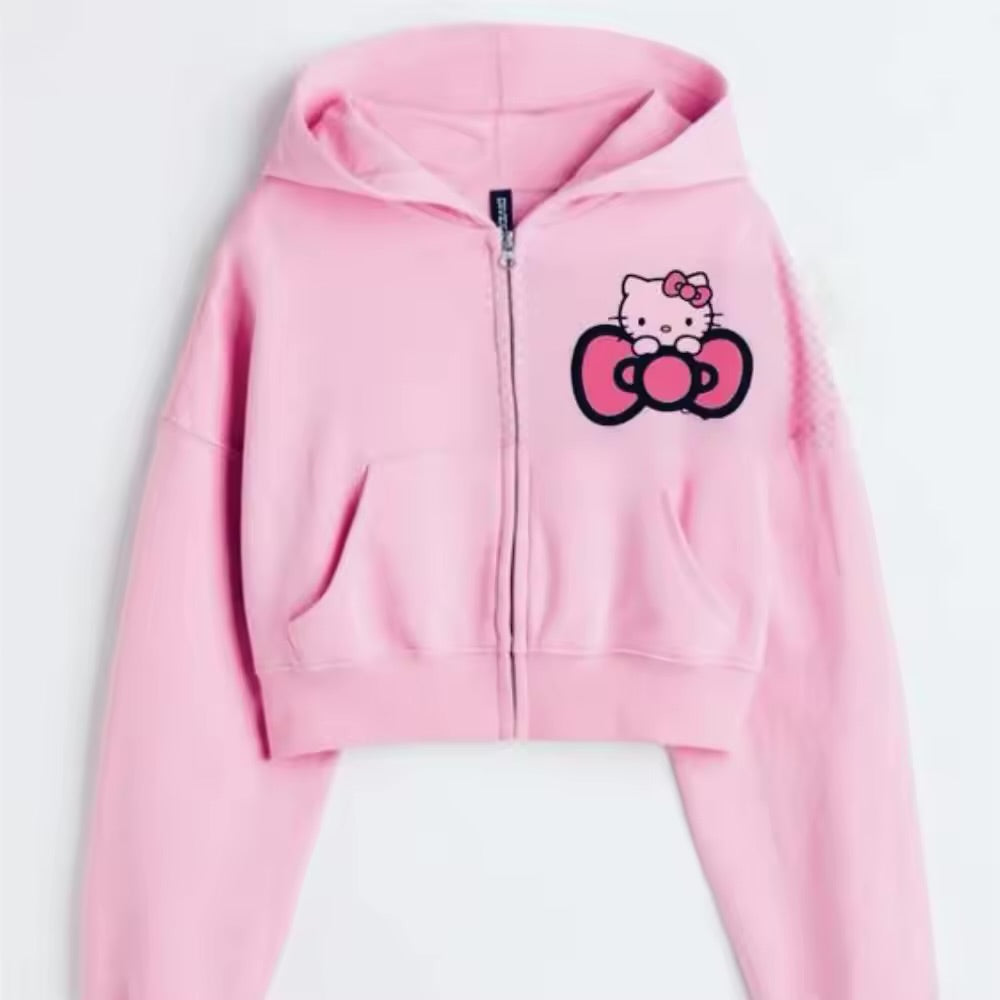 Latest Designs of Women Breathable Cotton Crop Top Hoodies Drop Shoulder Korean Style Anti-pilling Hoodies for Woman