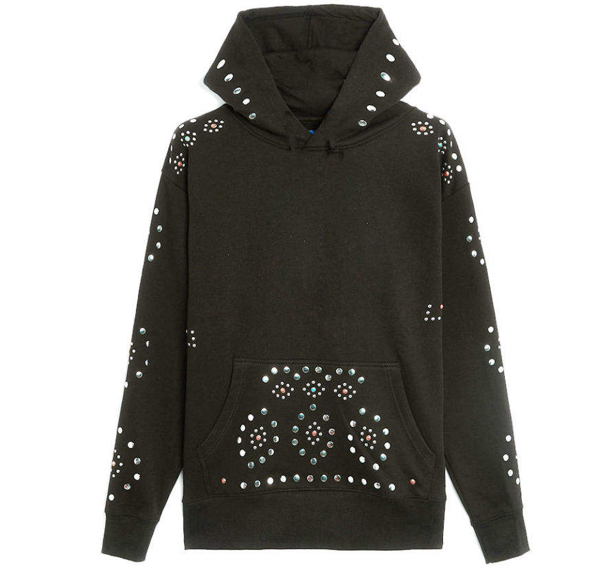 Top Quality Wholesale 100% Cotton Men Rhinestone zip up Hoodie Denims_Tears Manufacturer Hoodies Rhinestone Hoodie