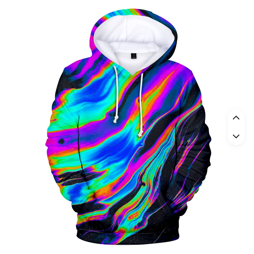 Fitspi Tie Dye Flashback 3d Hoodie